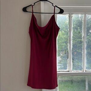 Elegant Red Slip Dress